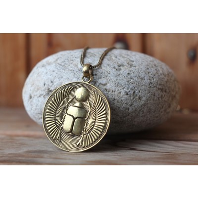 Подвеска из латуни Скарабей