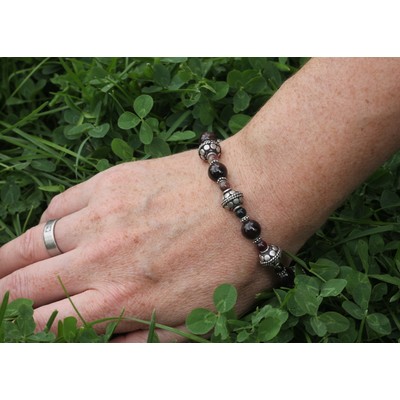 Браслет из турмалина и граната