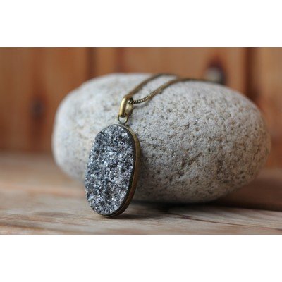 Подвеска из латуни с пиритом